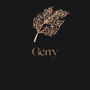 Vintage Gerry leaf brooch